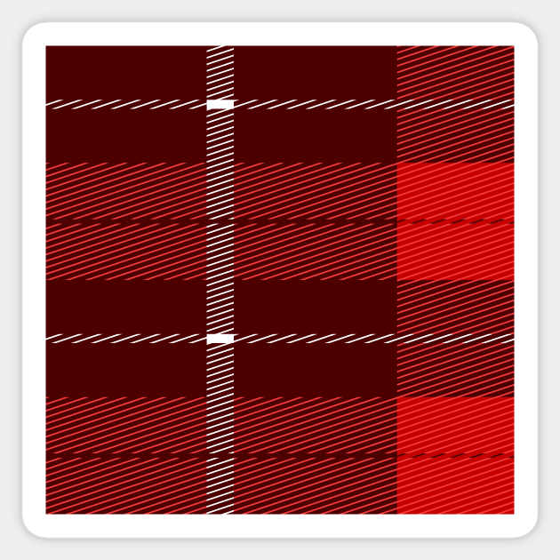 Buffalo Plaid - Red Flannel Sticker by Salahboulehoual